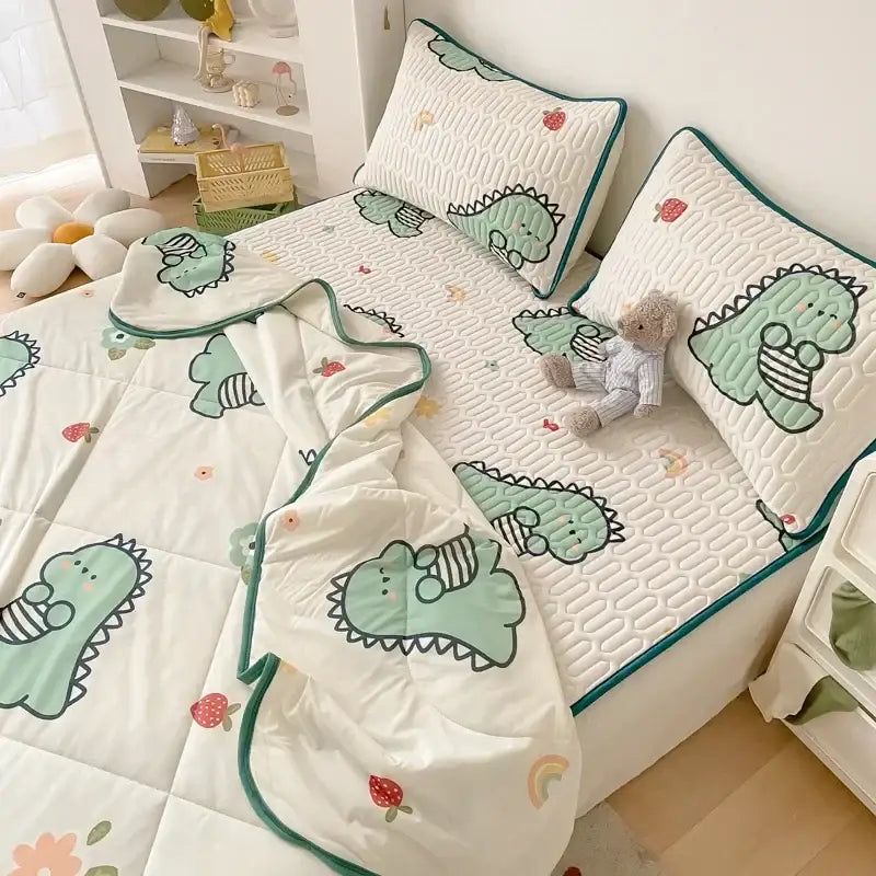 Mint Dinosaur Bedding Set