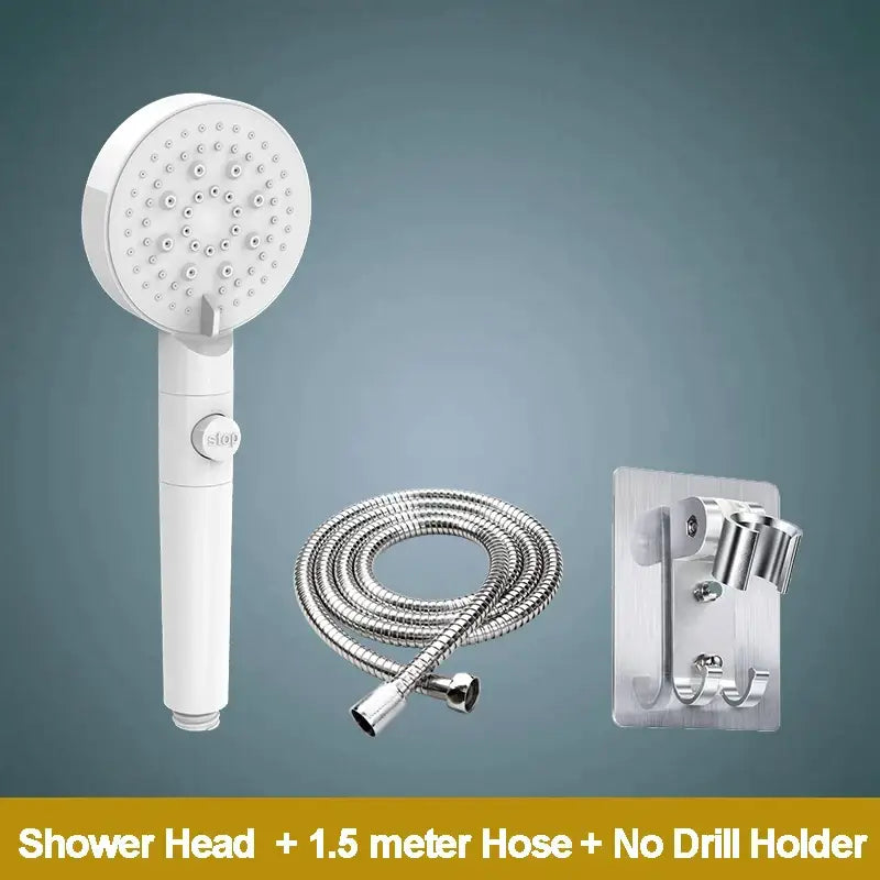 White Black Shower Head