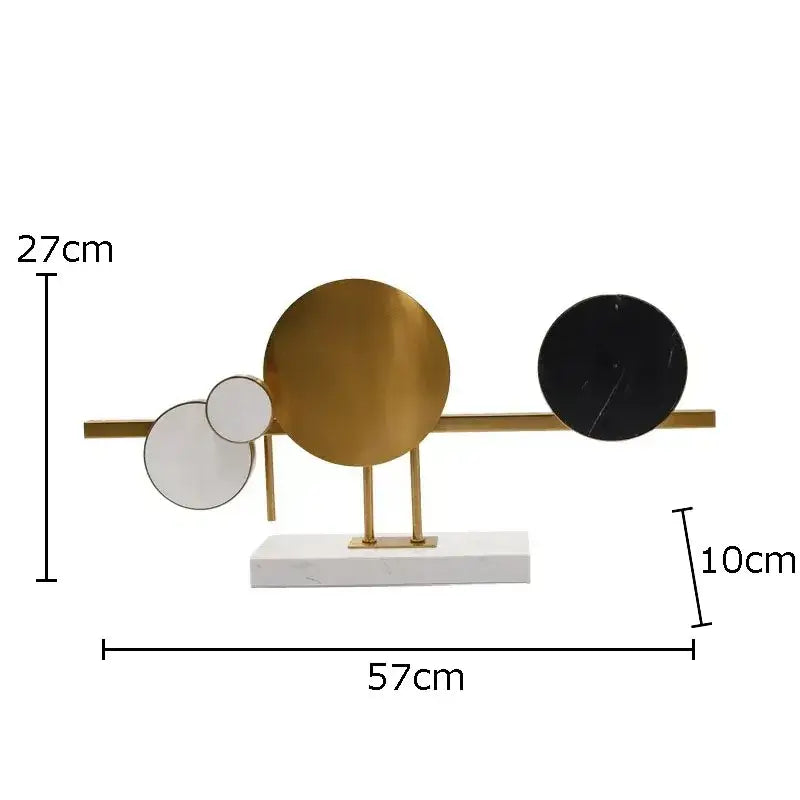 Marble Brass Desk Sculpture