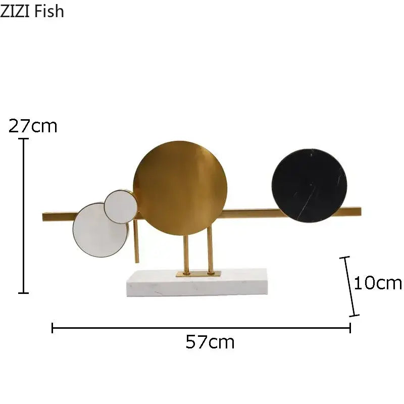 Marble Brass Desk Sculpture