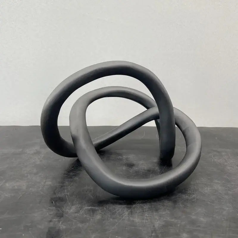 Gold Ring Knot Sculpture