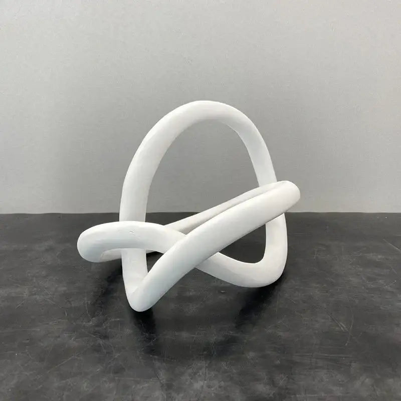Gold Ring Knot Sculpture