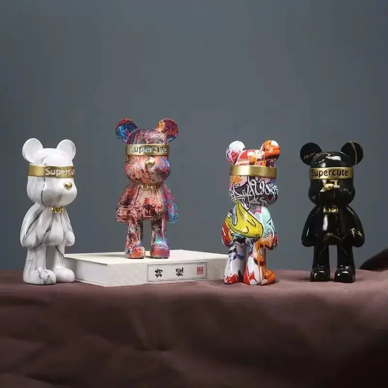 Graffiti Bear Resin Figurine