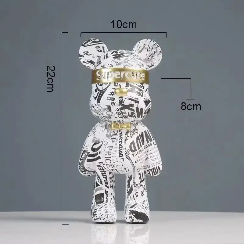Graffiti Bear Resin Figurine