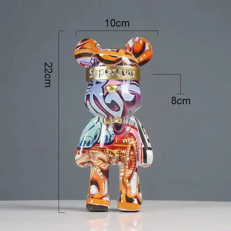 Graffiti Bear Resin Figurine