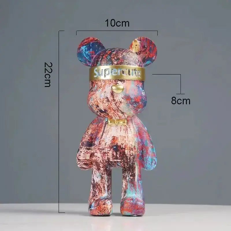 Graffiti Bear Resin Figurine