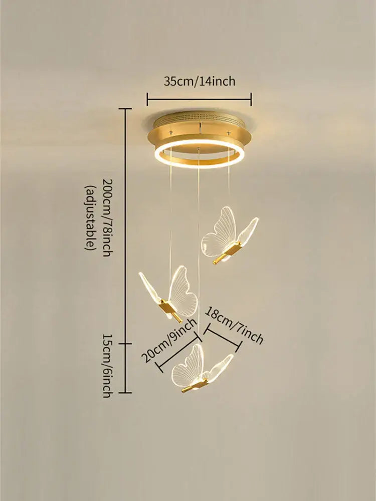 Acrylic Butterfly LED Chandelier