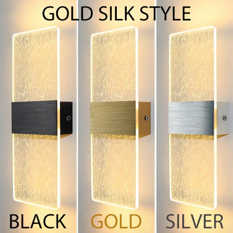 Black Acrylic Wall Sconce with Touch Sensor