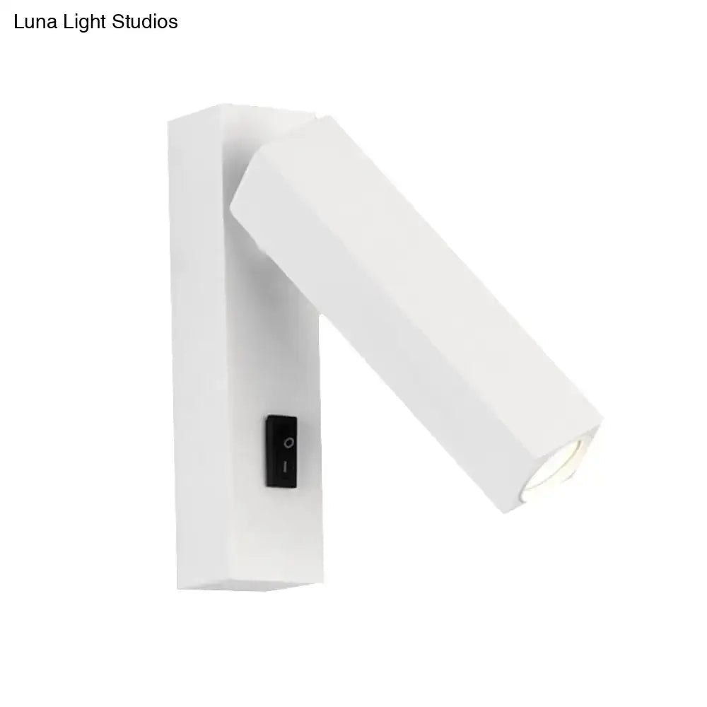 Silver White Reading Sconce Rotatable Design