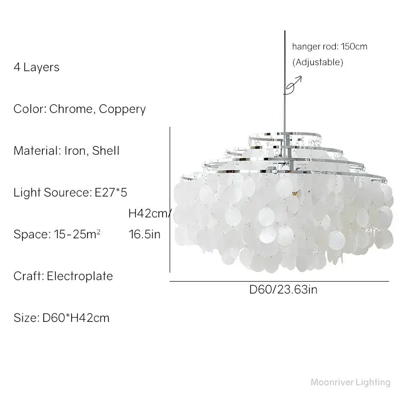 Shell Chandelier Pendant Light