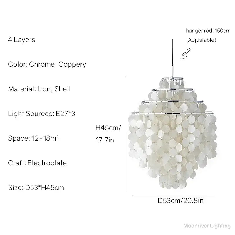 Shell Chandelier Pendant Light