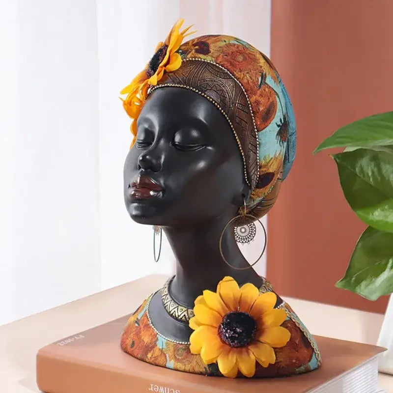 Black Yellow Figurine Decor