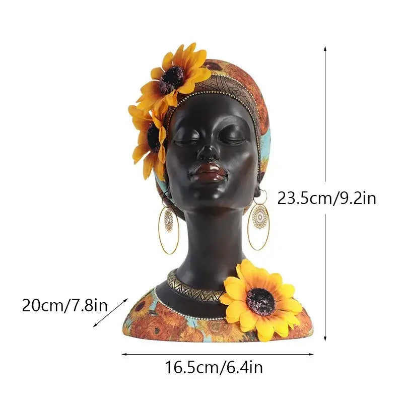 Black Yellow Figurine Decor