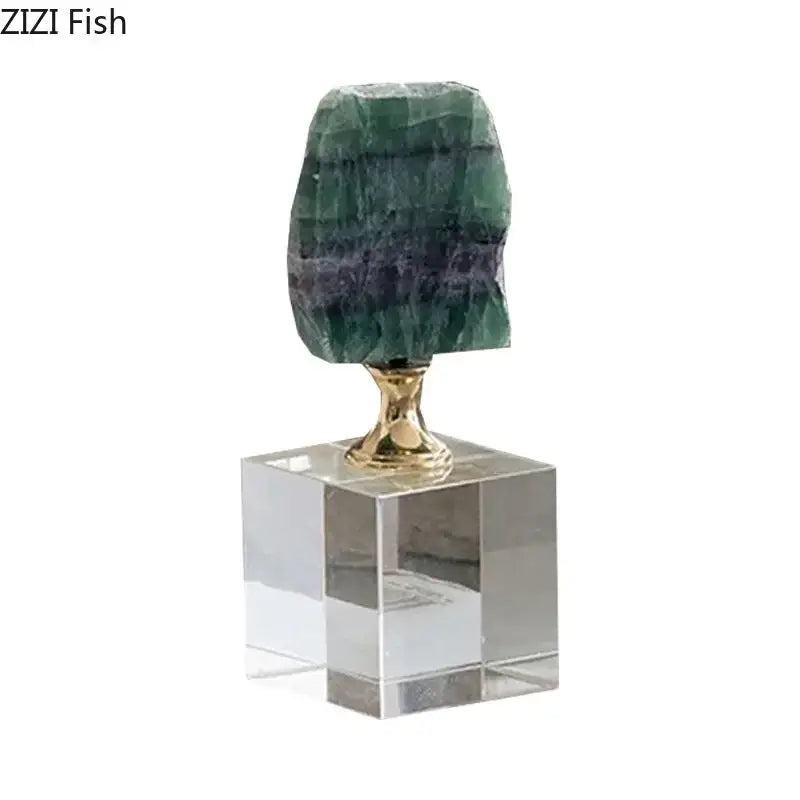 Agate Crystal Gold Ornaments