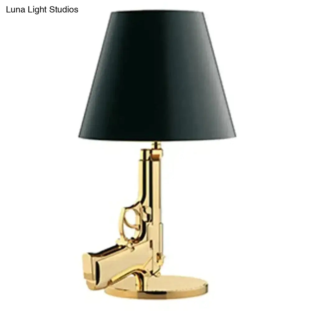 Gold Black Gun Floor Lamp