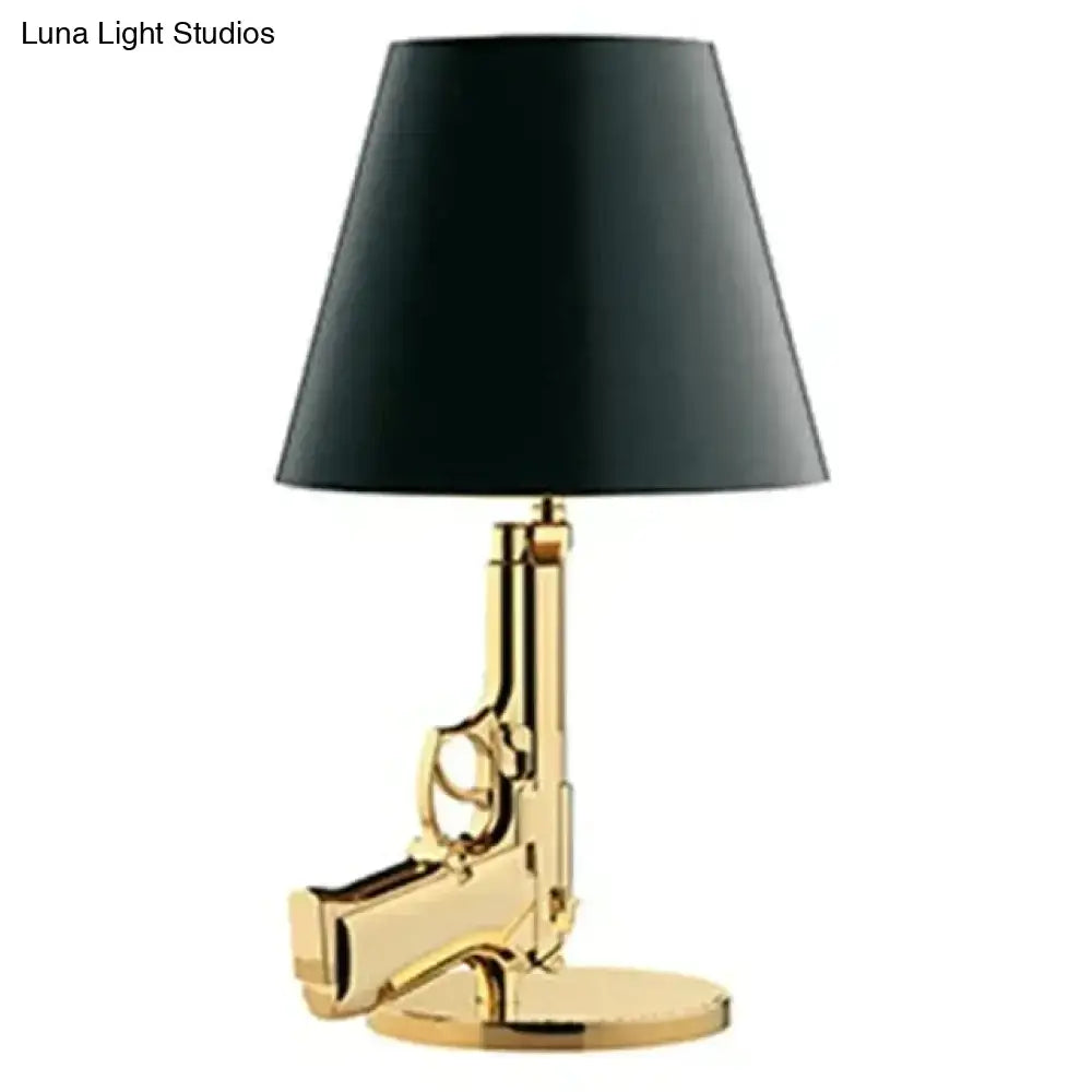 Gold Black Gun Floor Lamp