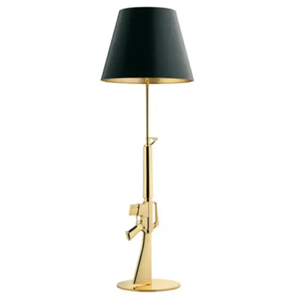 Gold Black Gun Floor Lamp