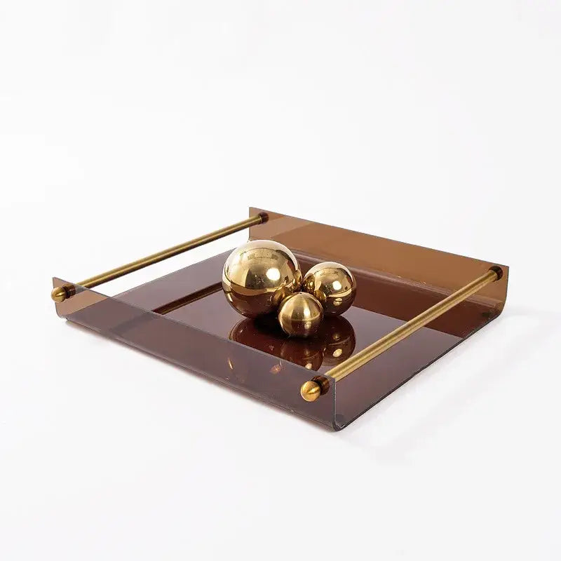 Amber Acrylic Fruit Tray