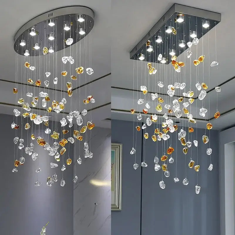 Amber Crystal Dining Chandelier