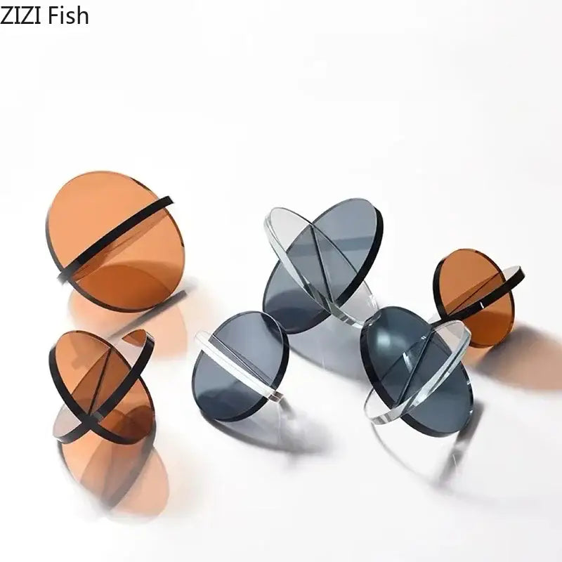 Amber Geometric Bookends