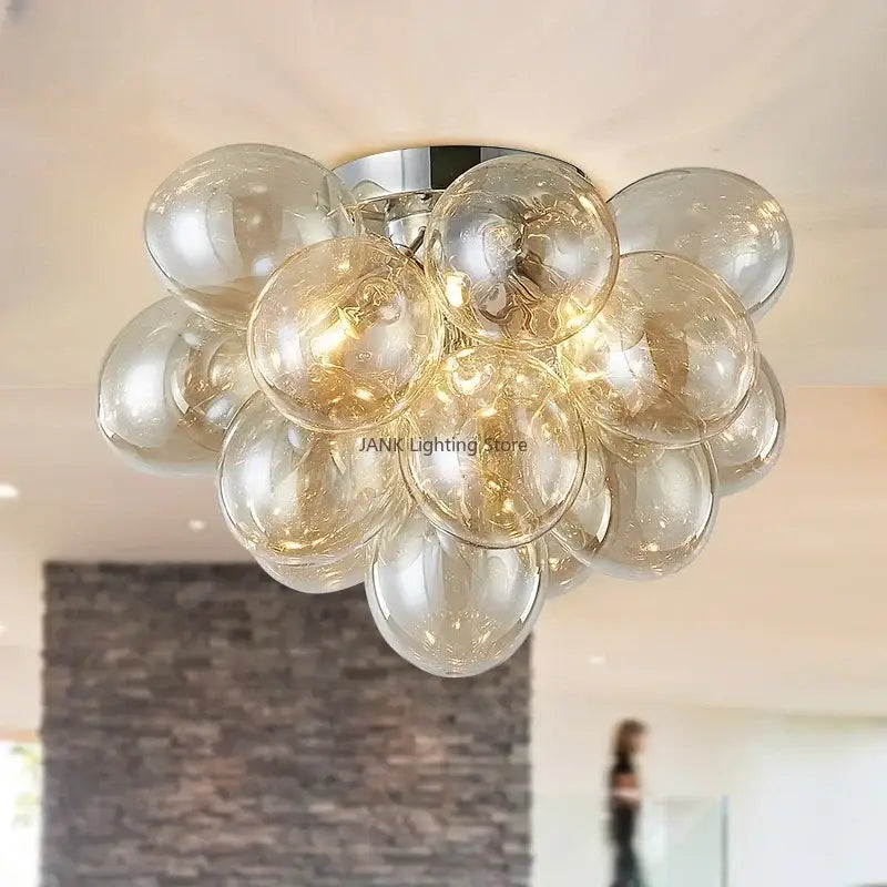 Amber LED Cluster Chandelier