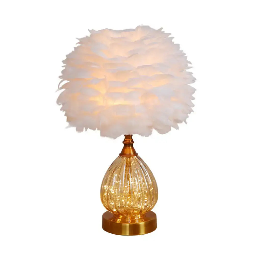 Amber Glass Night Light