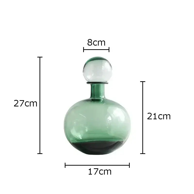 Amber Glass Vase Trio