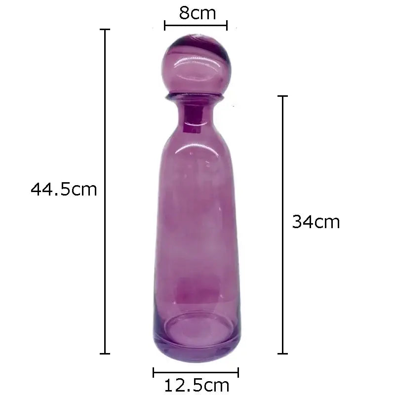 Amber Glass Vase Trio