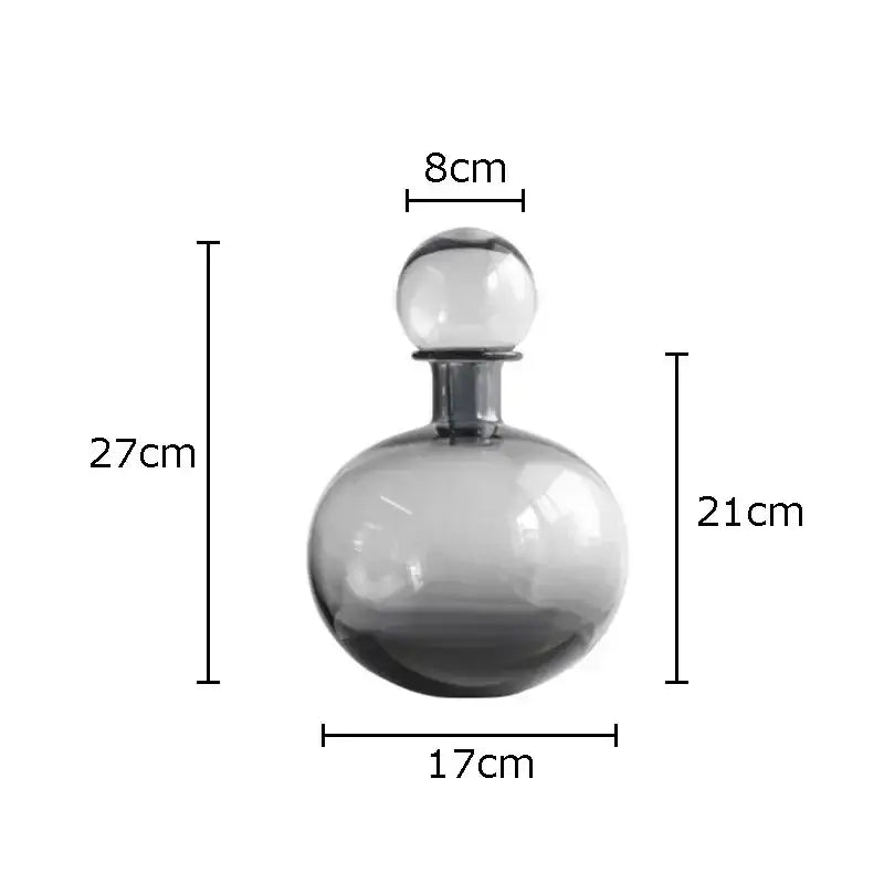 Amber Glass Vase Trio