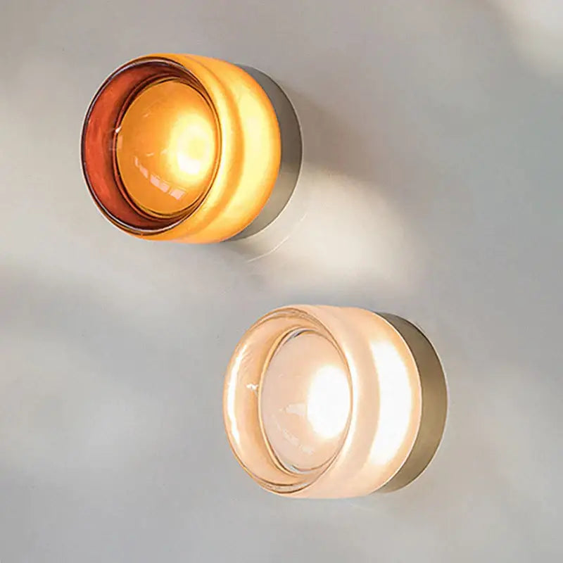 Amber Jelly Glass Sconce