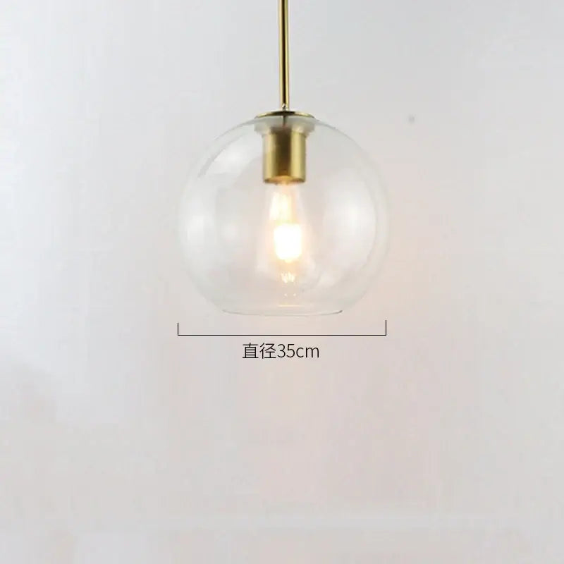 Smoked Glass Ball Pendant