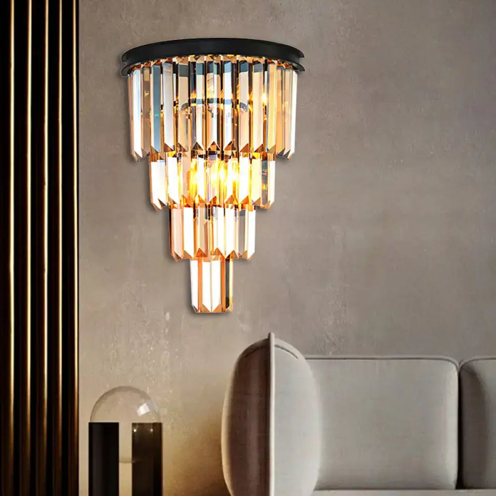 Amber Crystal Wall Sconce