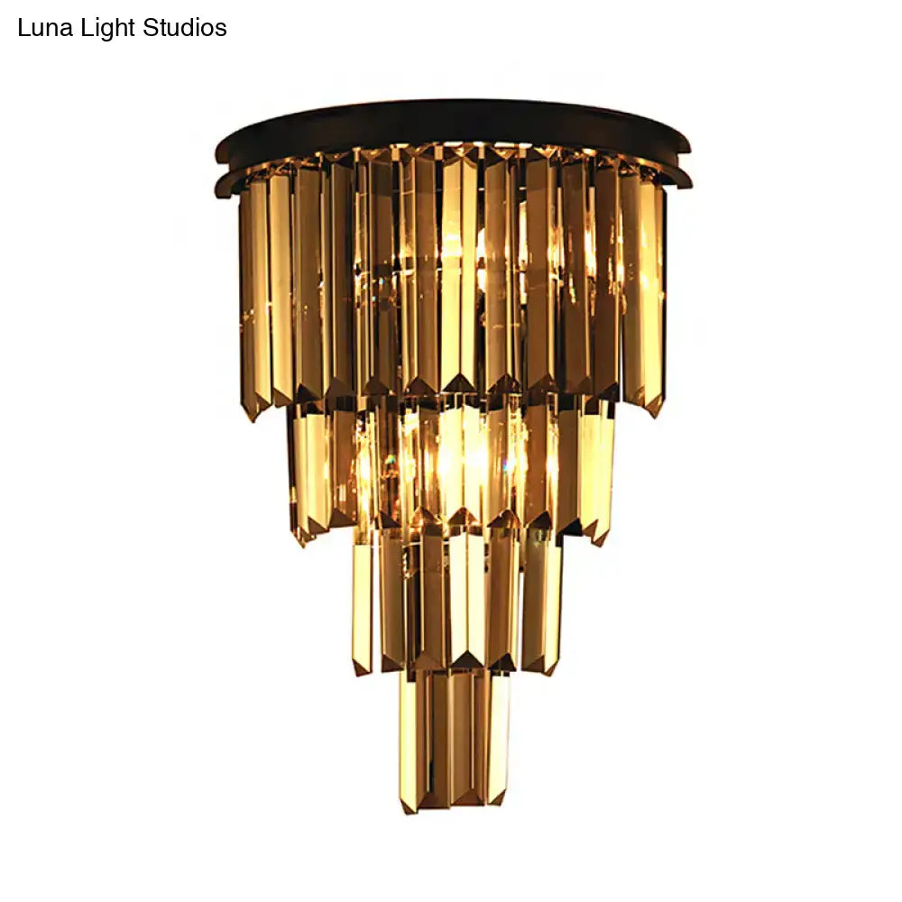 Amber Crystal Wall Sconce