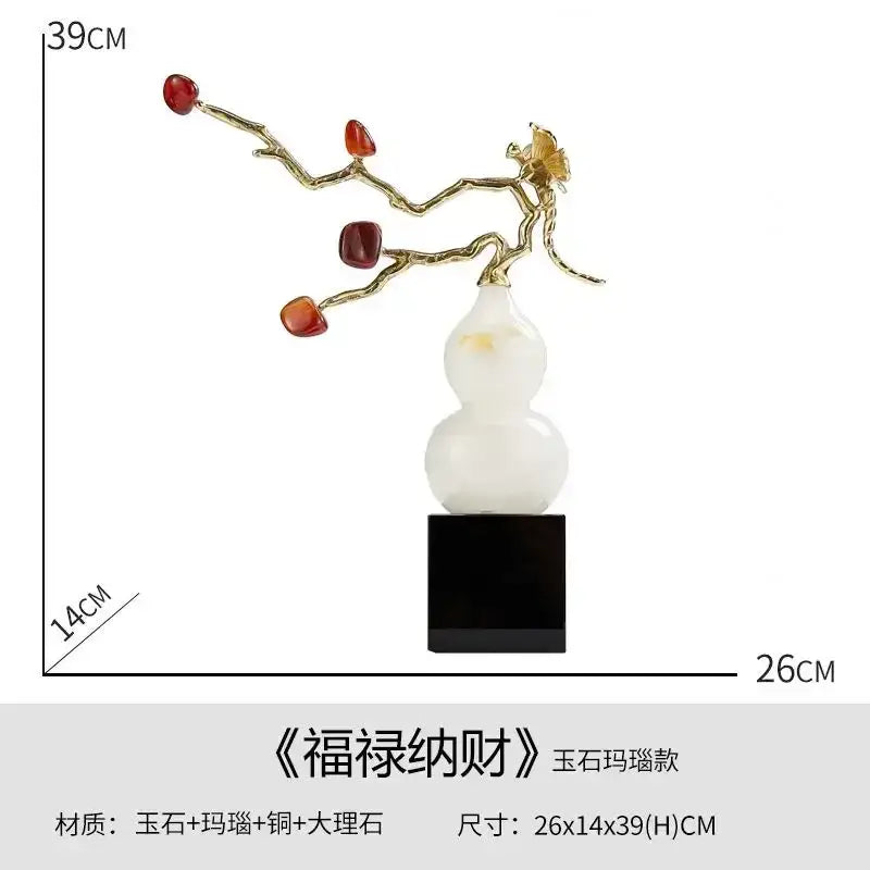 Crystal Jade Gourd Ornament
