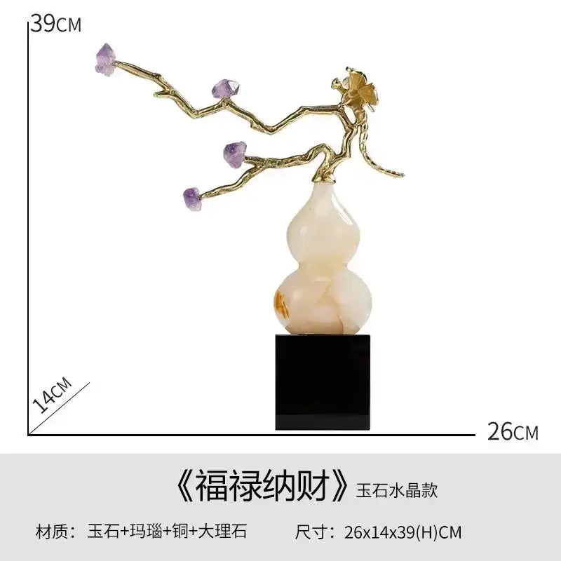 Crystal Jade Gourd Ornament