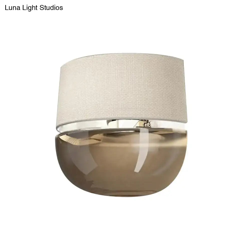 Amber Arched Tan Glass Sconce