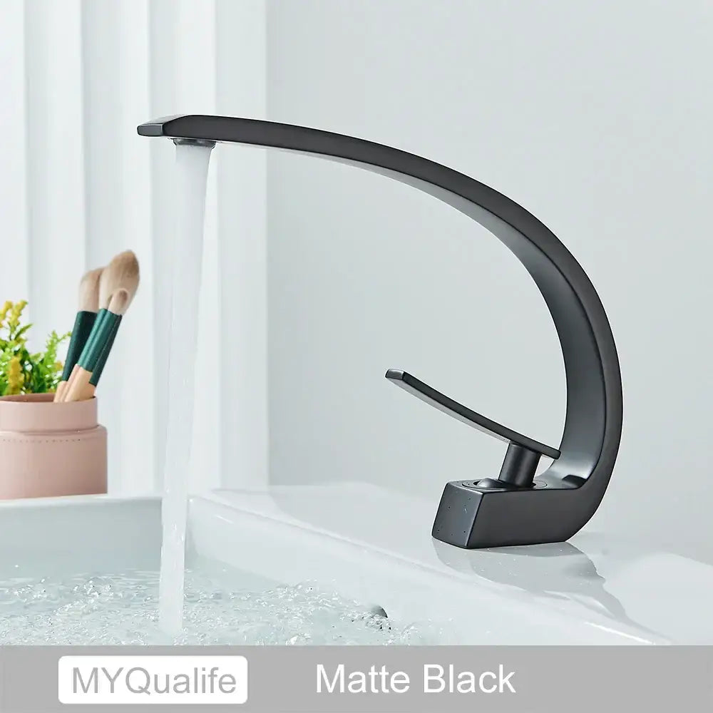 Gold Arched Basin Faucet