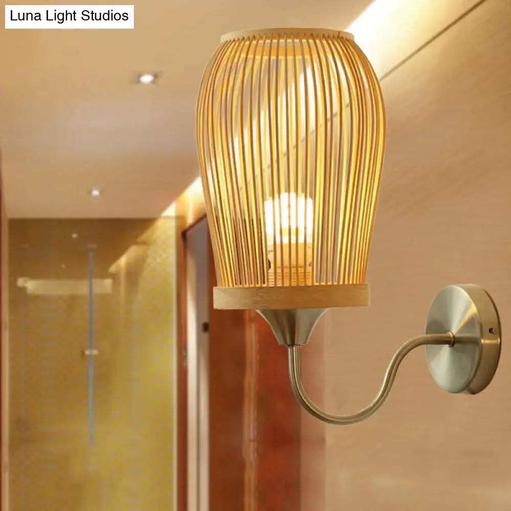 Bamboo Cage Wall Sconce