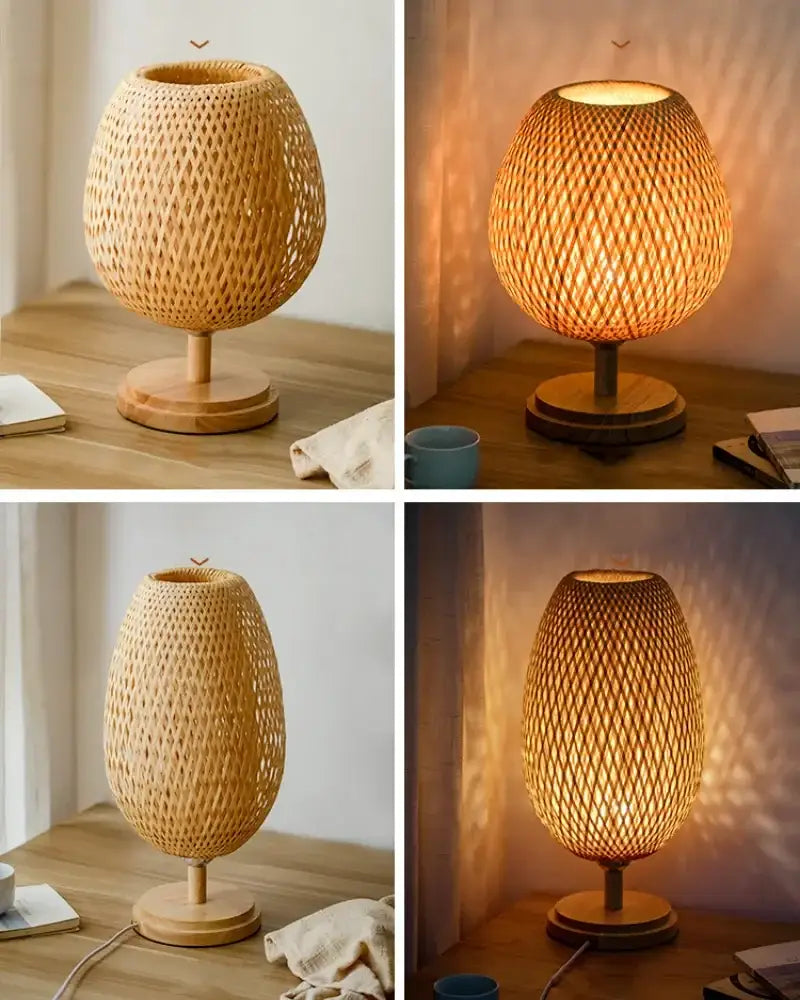 Bamboo Woven Table Lamp