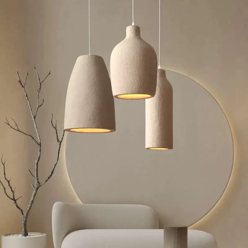 Beige Cement LED Chandelier