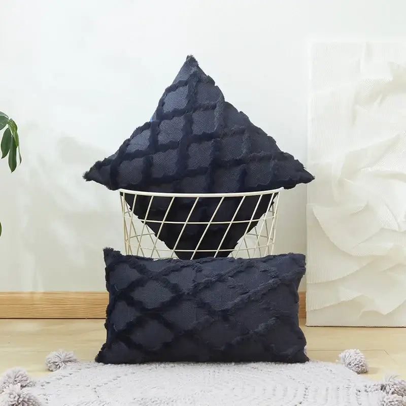 Beige Diamond Cushion Cover