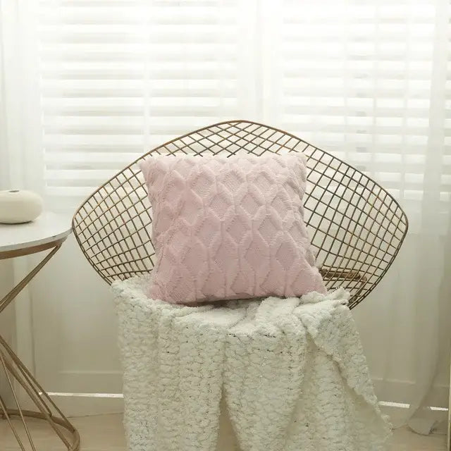 Beige Diamond Cushion Cover