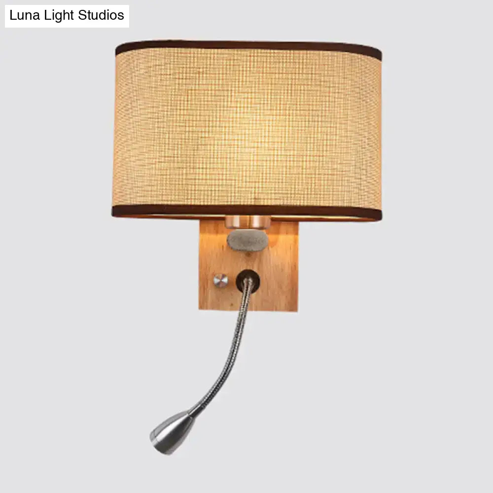 Beige Fabric Reading Lamp