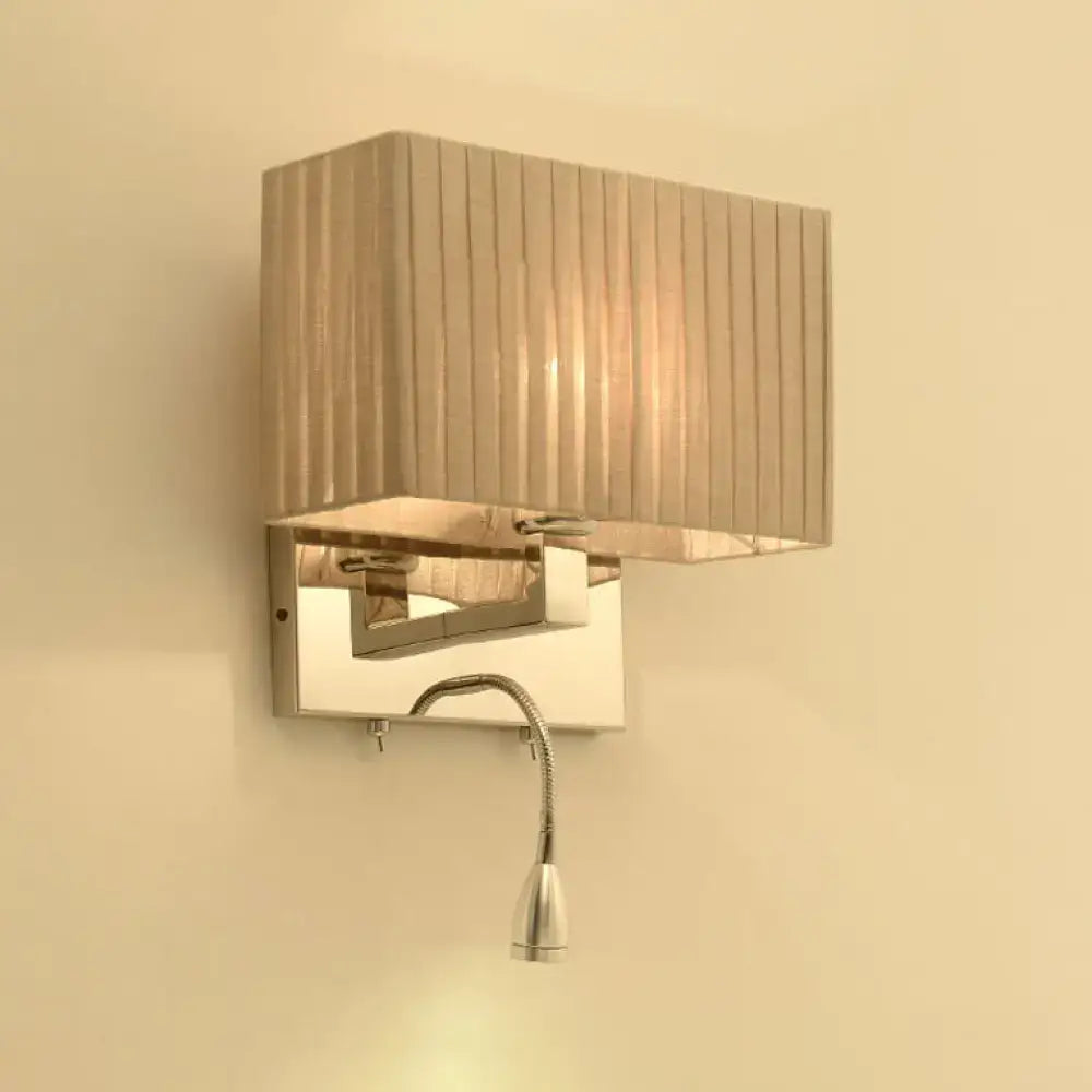 Beige Rectangle Wall Sconce