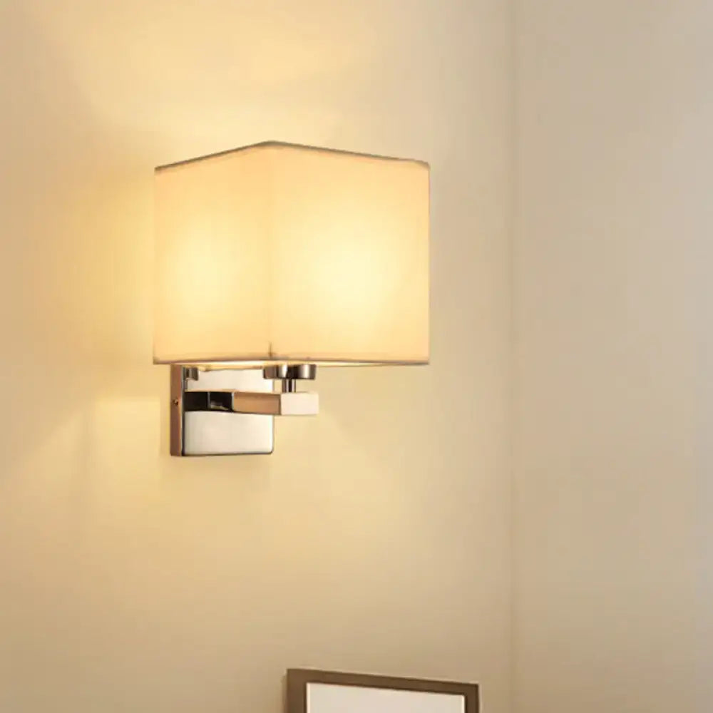 Beige Fabric Shade Sconce