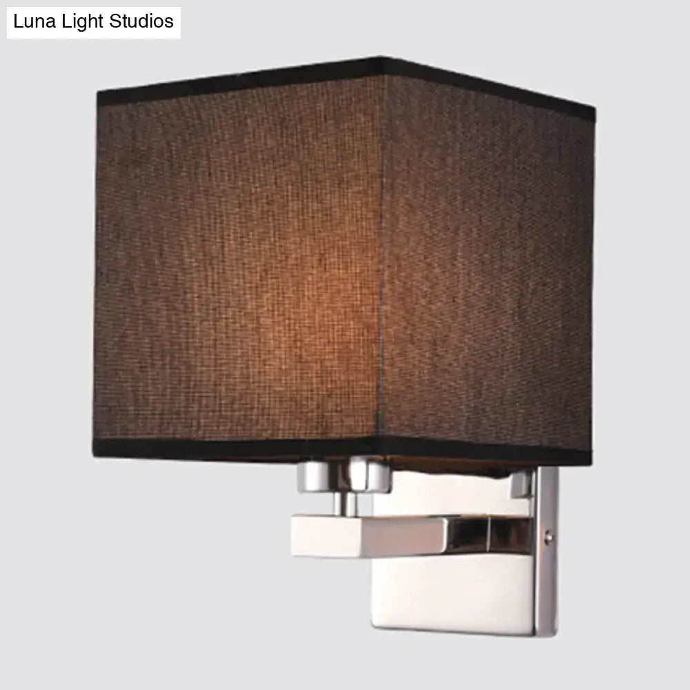 Beige Fabric Shade Sconce