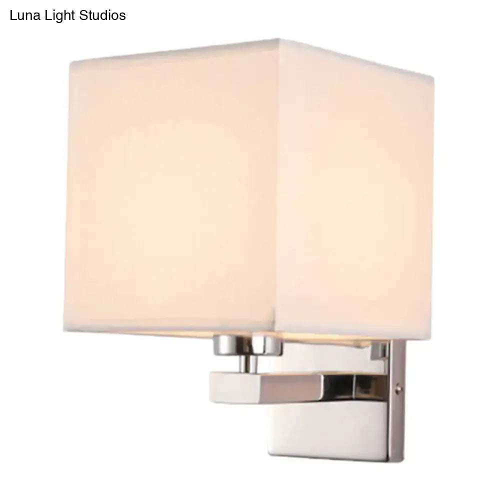 Beige Fabric Shade Sconce