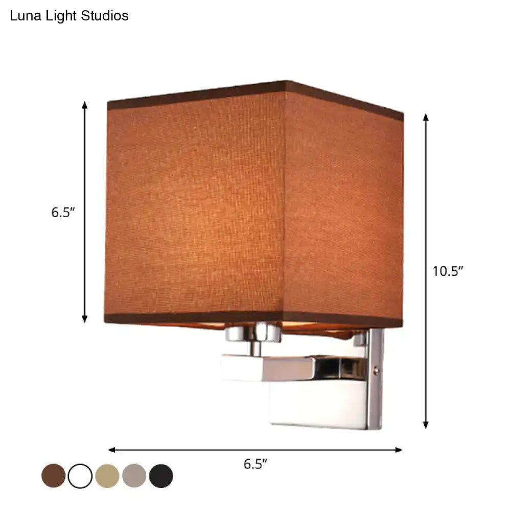 Beige Fabric Shade Sconce