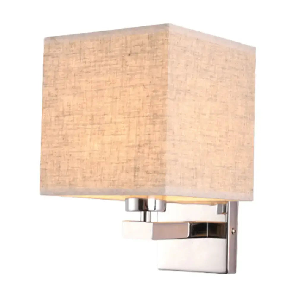 Beige Fabric Shade Sconce