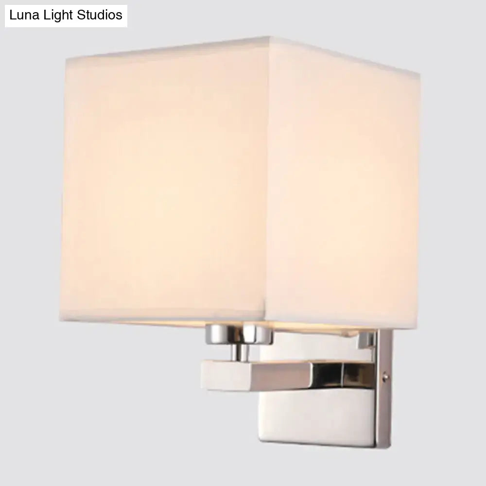 Beige Fabric Shade Sconce